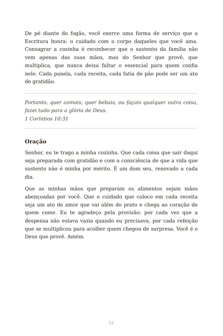 Página do capítulo A cozinha